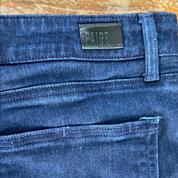 PAIGE Hoxton Ankle Stretch Blue Skinny Jeans 32 Dark Faded Blue - Picture 10 of 11